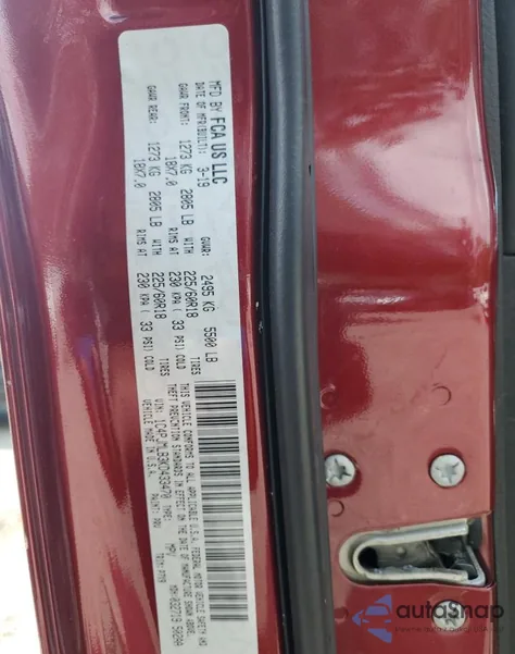 2019 Jeep Cherokee Latitude Plus из США, поврежденный, VIN 1C4PJMLB3KD433470